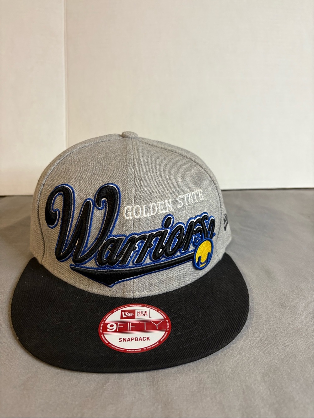 New Era Golden State Warriors Gray, Black & Blue Snapback Hat